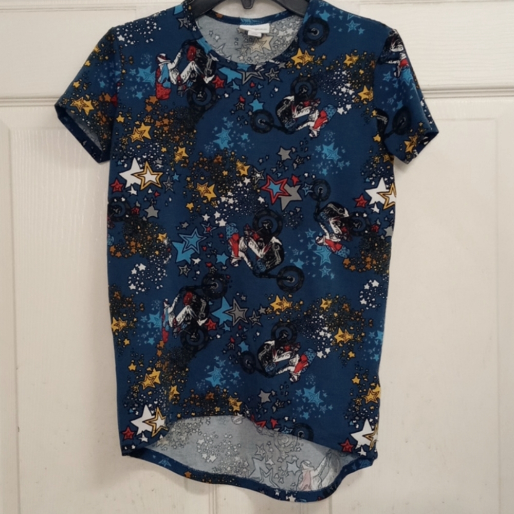 LuLaRoe Gracie Kids Top Evel Knievel